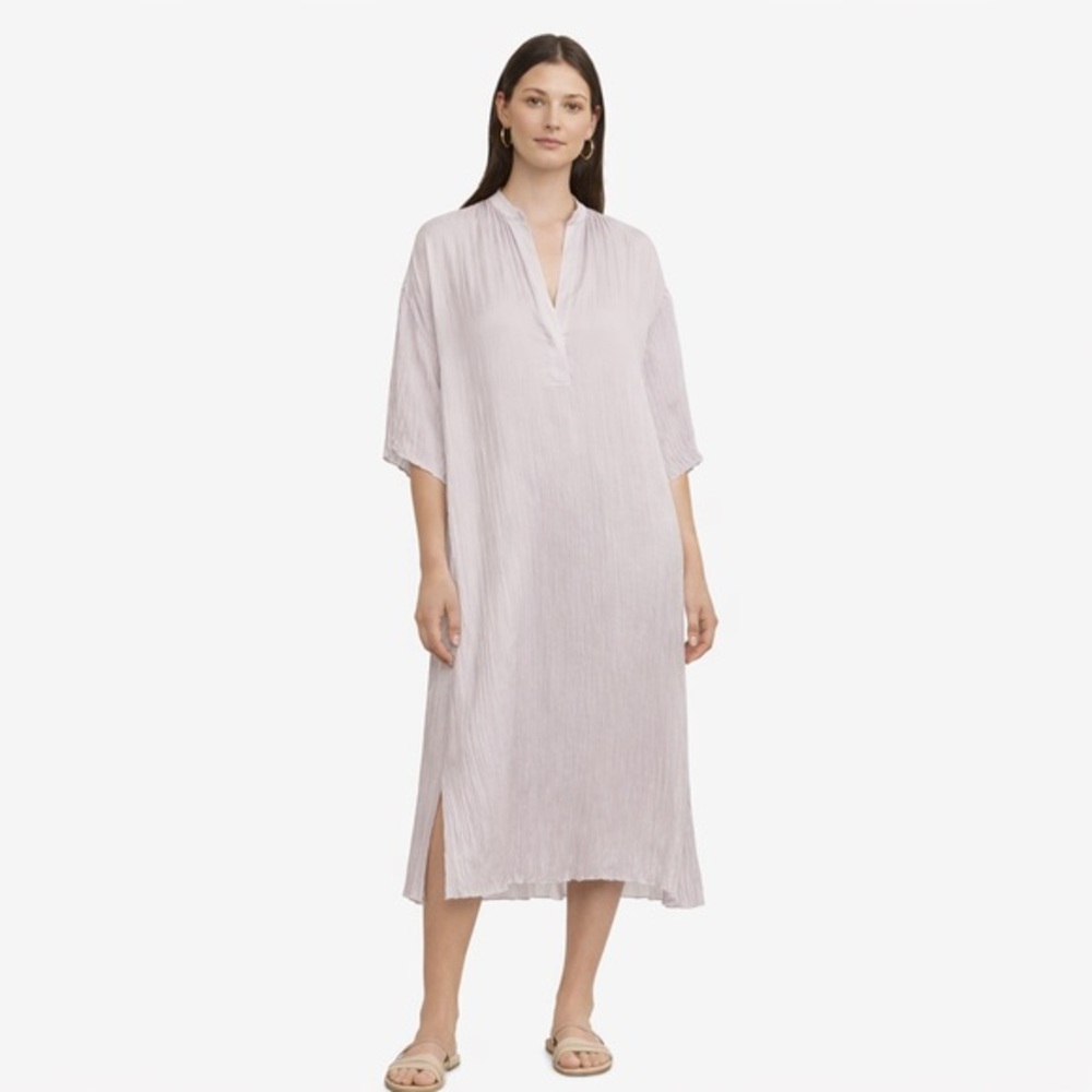 Vince purple crushed satin midi dress